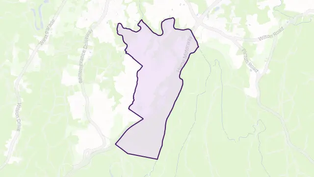 Pheasants Nest Area Boundary Map