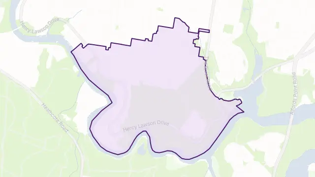 Picnic Point Area Boundary Map