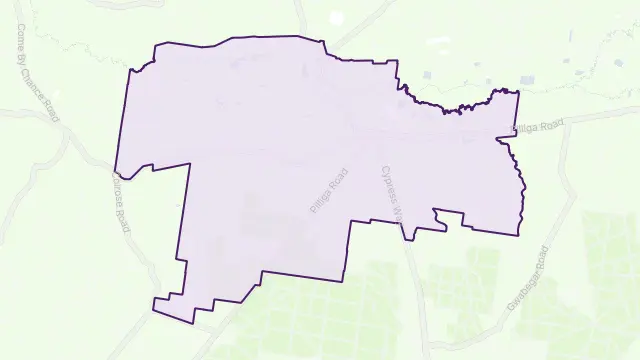 Pilliga Area Boundary Map