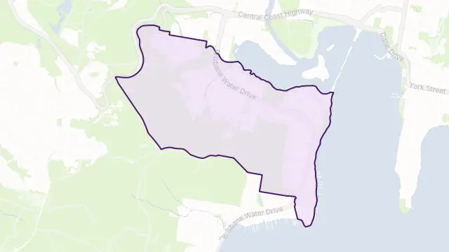 Point Clare Area Boundary Map