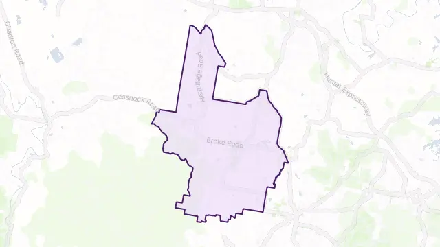 Pokolbin Area Boundary Map