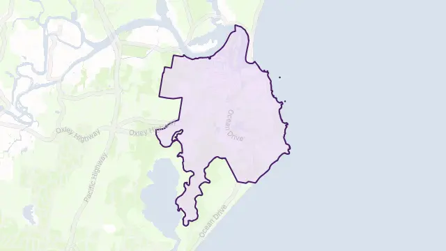 Port Macquarie Area Boundary Map