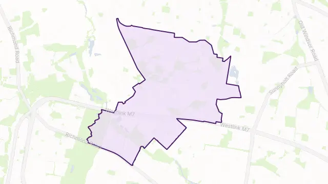Quakers Hill Area Boundary Map