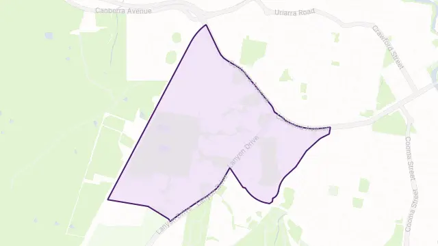 Queanbeyan West Area Boundary Map
