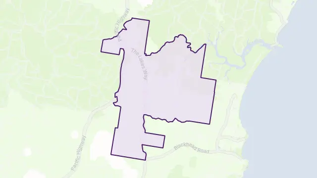 Rainbow Flat Area Boundary Map