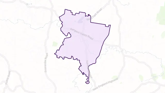Rangers Valley Area Boundary Map
