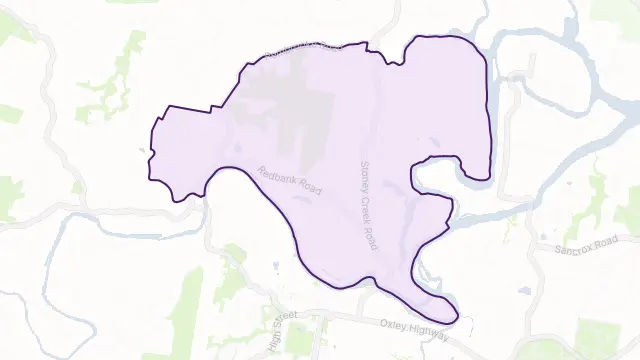 Redbank Area Boundary Map