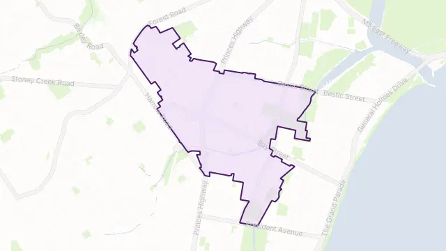Rockdale Area Boundary Map