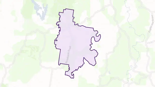 Rosebank Area Boundary Map