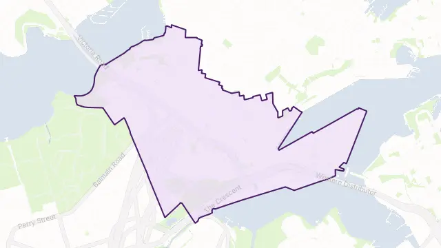 Rozelle Area Boundary Map