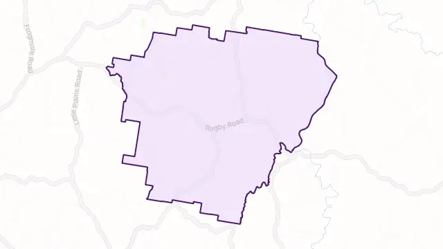 Rugby Area Boundary Map