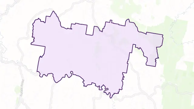 Running Stream Area Boundary Map