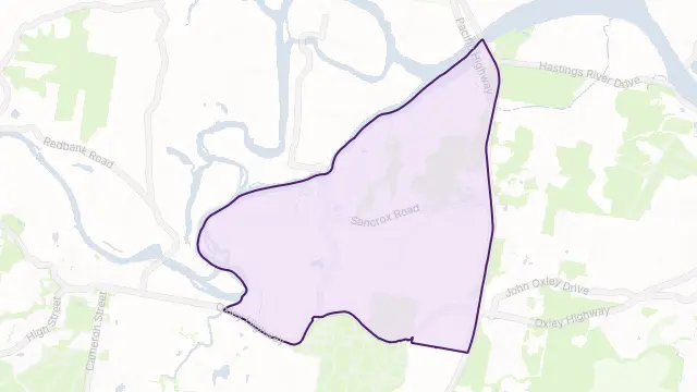 Sancrox Area Boundary Map