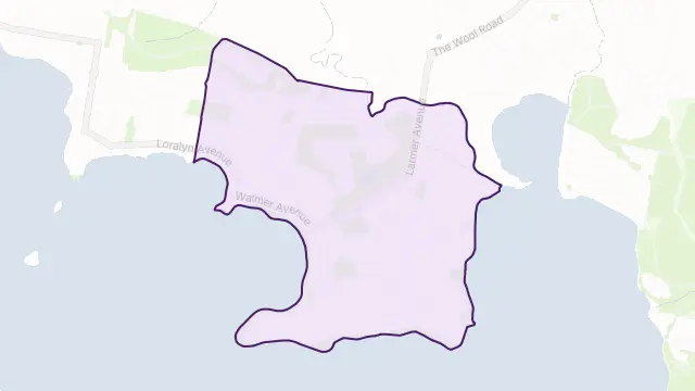 Sanctuary Point Area Boundary Map