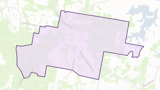 Sawyers Gully Area Boundary Map