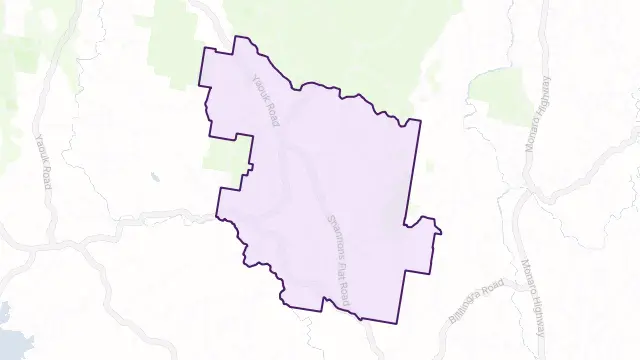 Shannons Flat Area Boundary Map