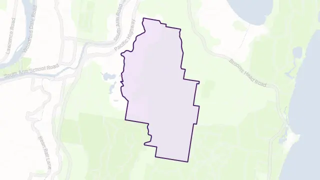 Shark Creek Area Boundary Map