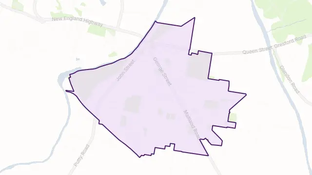Singleton Area Boundary Map