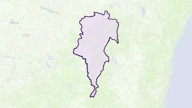 Snowy Valleys Council Area Boundary Map
