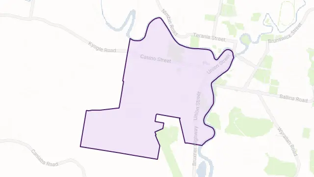 South Lismore Area Boundary Map