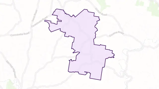 Spicers Creek Area Boundary Map