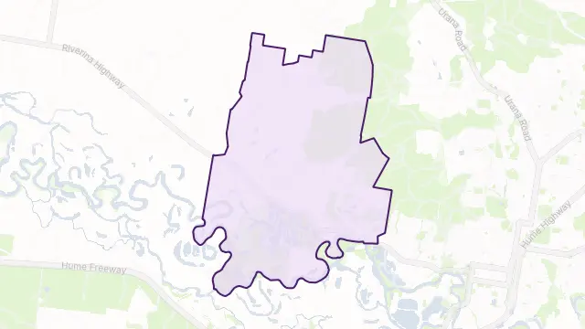 Splitters Creek Area Boundary Map