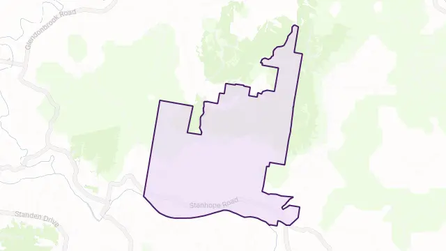 Stanhope Area Boundary Map