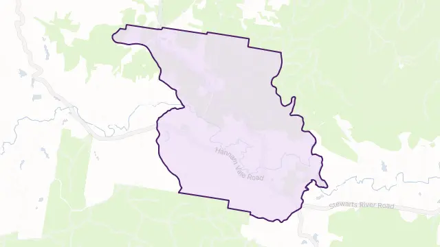 Stewarts River Area Boundary Map