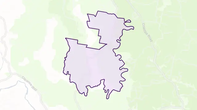 Stockyard Creek Area Boundary Map
