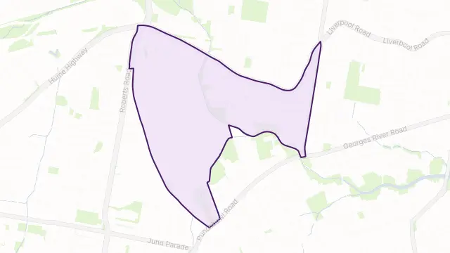 Strathfield South Area Boundary Map