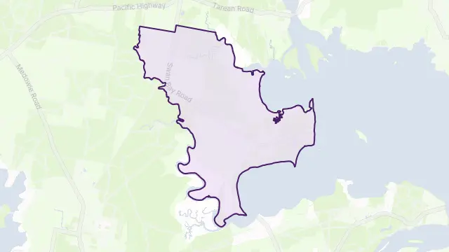 Swan Bay Area Boundary Map