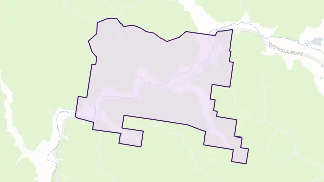 Sweetmans Creek Area Boundary Map