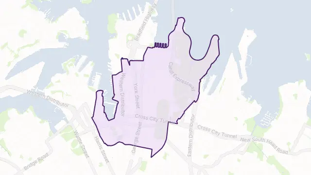 Sydney Area Boundary Map