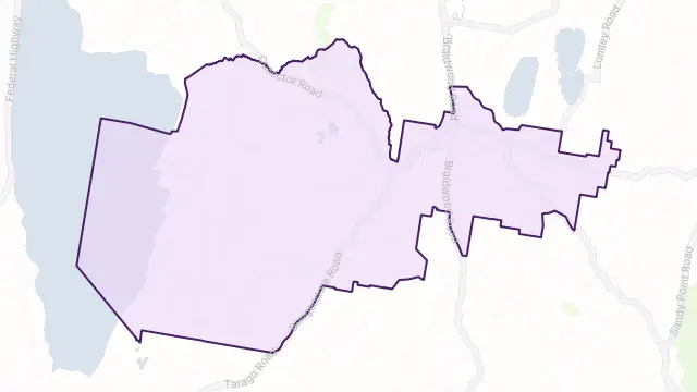 Tarago Area Boundary Map