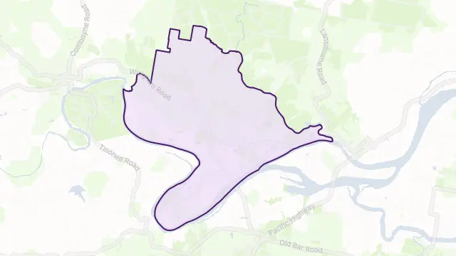 Taree Area Boundary Map