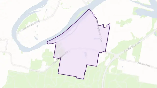 Taree South Area Boundary Map