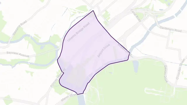 Tempe Area Boundary Map