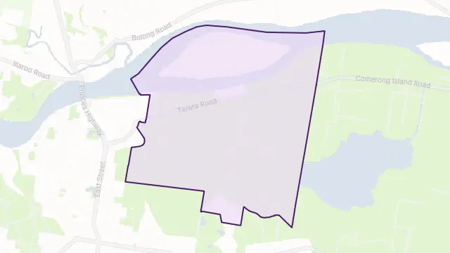 Terara Area Boundary Map
