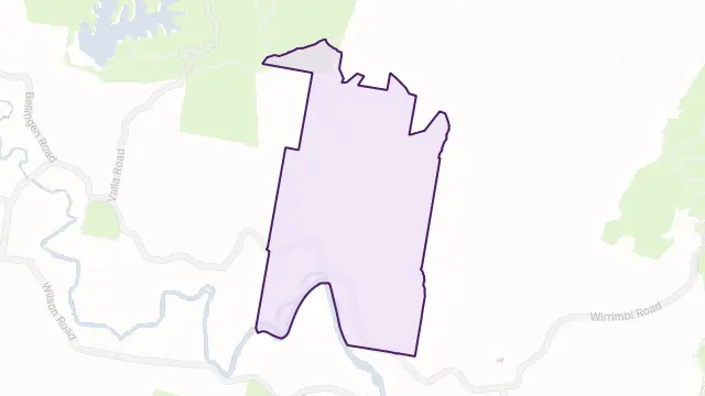 Tewinga Area Boundary Map