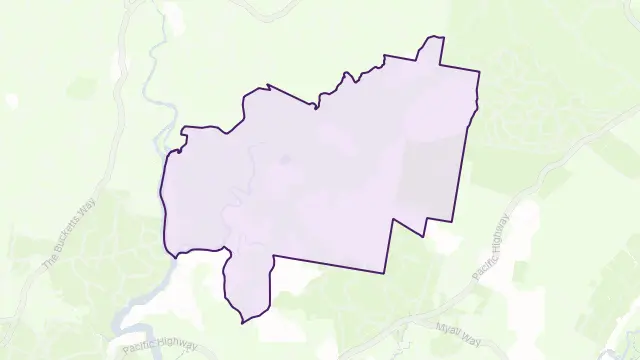 The Branch Area Boundary Map