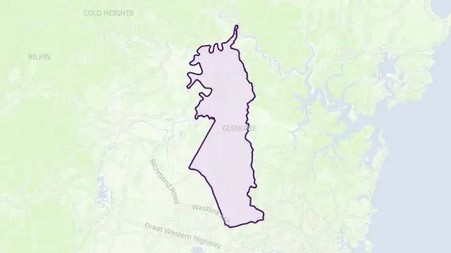 The Hills Council Area Boundary Map