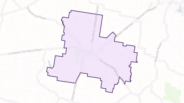 The Rock Area Boundary Map