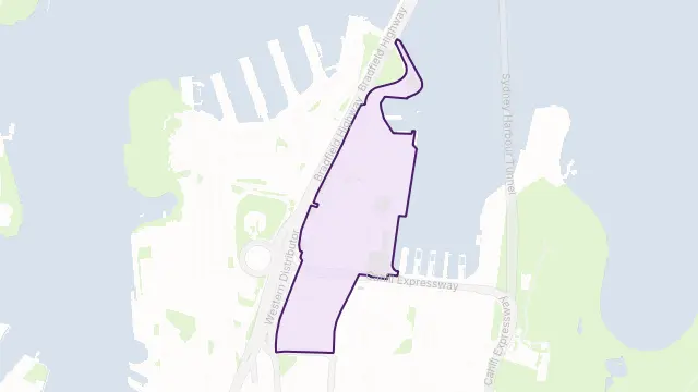 The Rocks Area Boundary Map