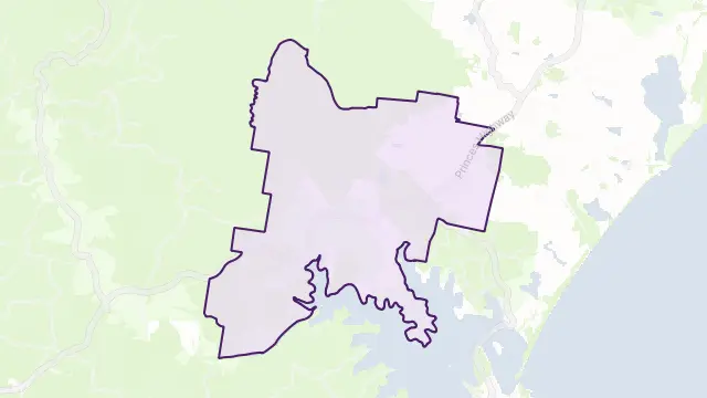 Tilba Tilba Area Boundary Map