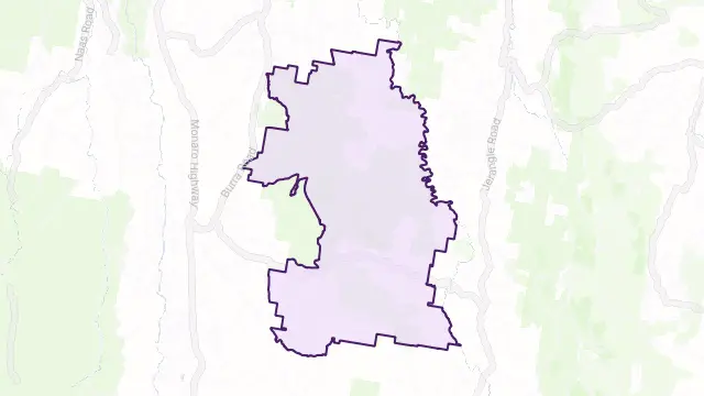 Tinderry Area Boundary Map