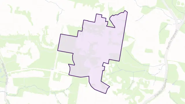 Tingira Heights Area Boundary Map