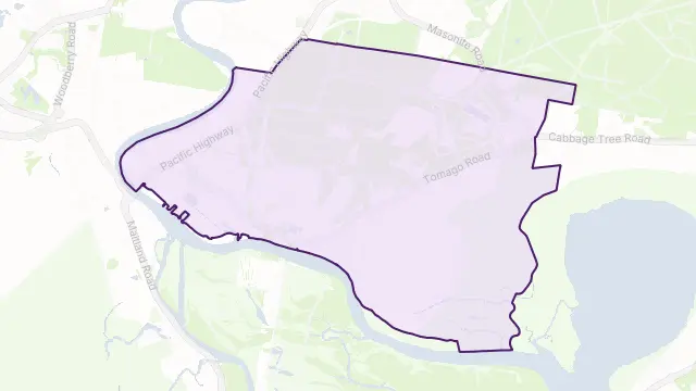 Tomago Area Boundary Map