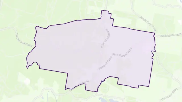 Tomerong Area Boundary Map