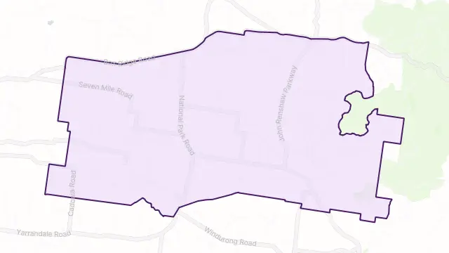 Tonderburine Area Boundary Map