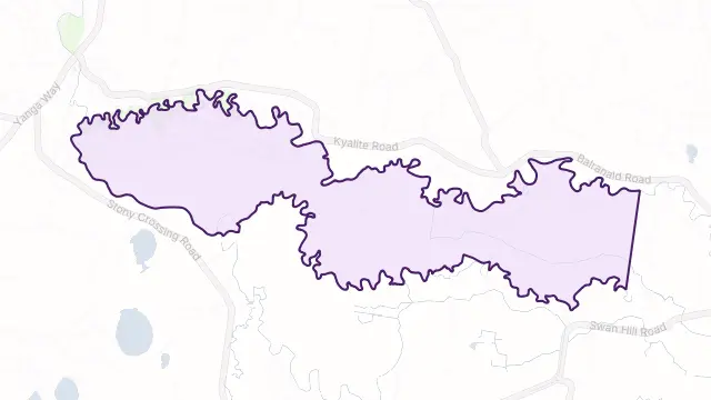 Tooranie Area Boundary Map